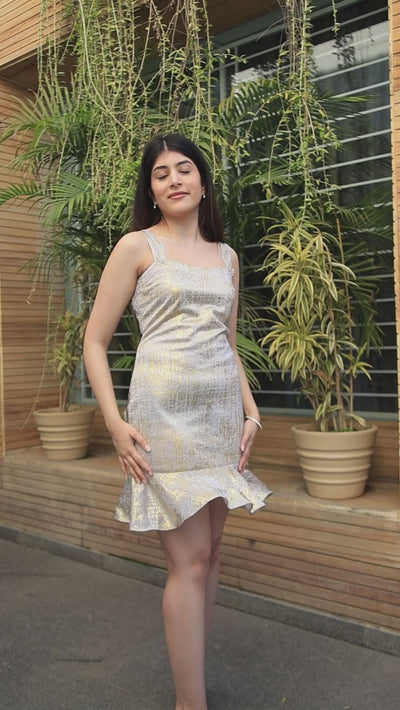 Silver Gold Frill Dress